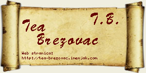 Tea Brezovac vizit kartica
